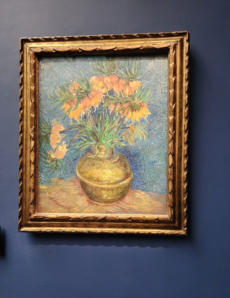 "Imperial Fritillaries in a Copper Vase" by Vincent van Gogh, 1887, Musée d'Orsay collection.
