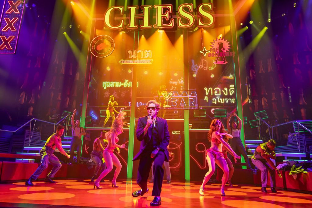 Aaron Tveit and the cast of 'Chess' (Matthew Murphy)
