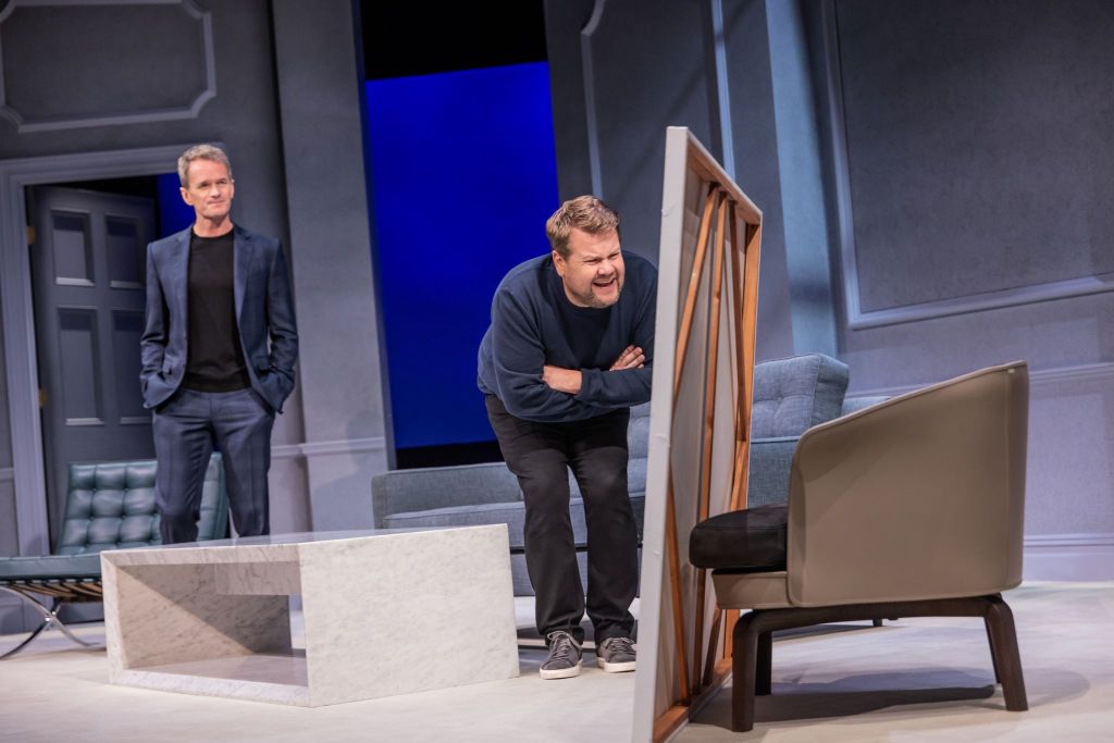 (L to R): Neil Patrick Harris, James Corden in 'Art' (Matthew Murphy)
