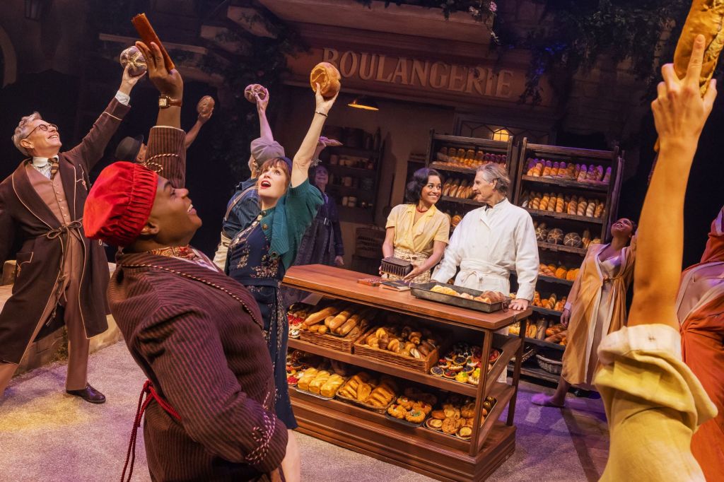 Ariana DeBose, Scott Bakula (center) and the cast of 'The Baker's Wife' (Matthew Murphy and Evan Zimmerman)