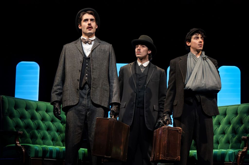(L to R): Adrien Rolet, Jason Sanchez, Jake Berne in Archduke (Joan Marcus)