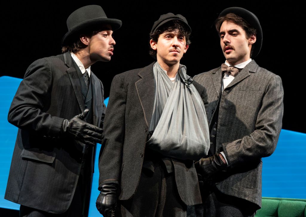 (L to R): Jason Sanchez, Jake Berne, Adrien Rolet in 'Archduke' (Joan Marcus)