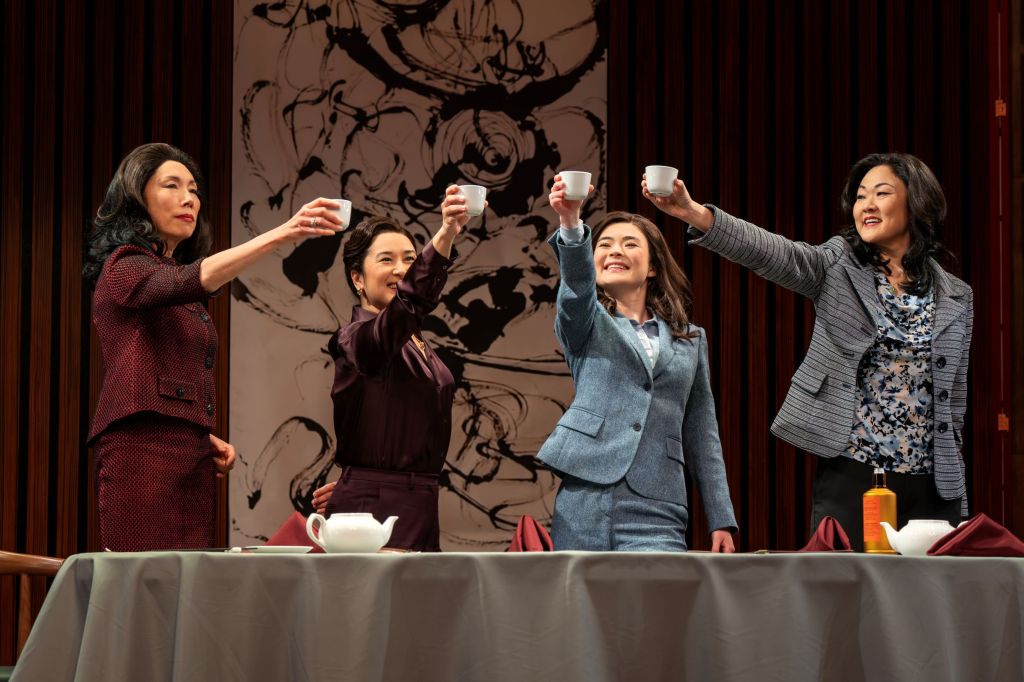 (L o R): Jodi Long, Jennifer Ikeda, Anna Zavelsonk, Jully Lee in 'Chinese Republicans' (Joan Marcus)