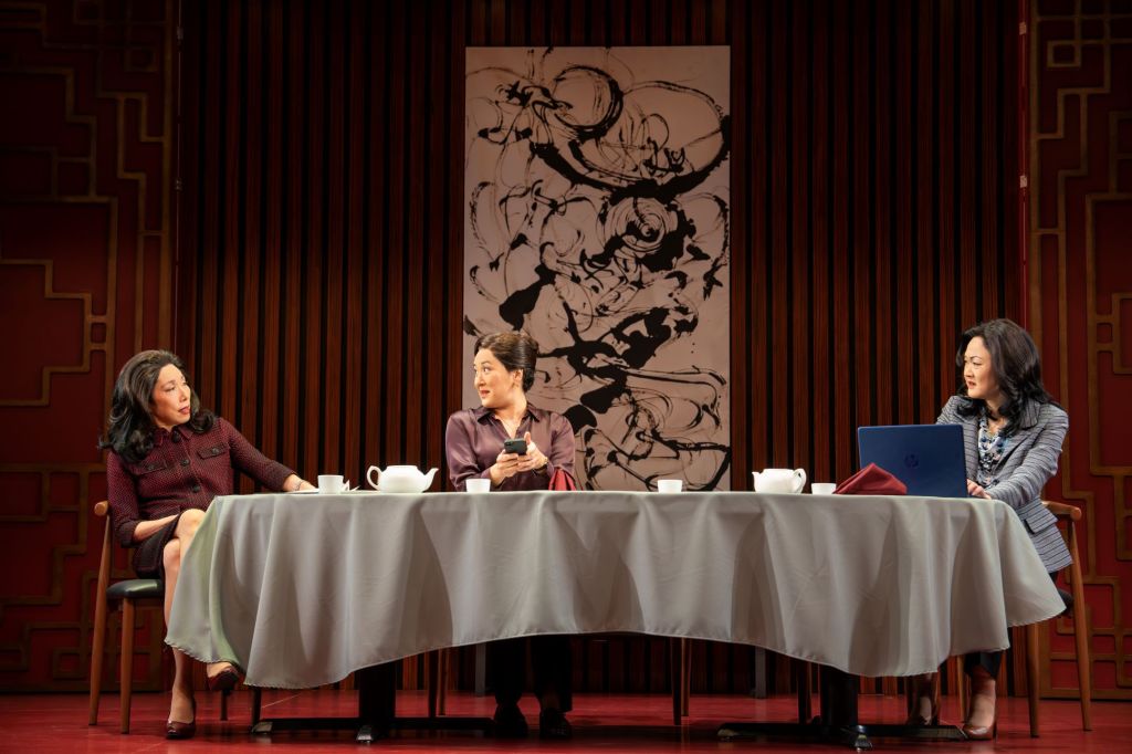 (L to R): Phyllis Long, Jennifer Ikeda, Jully Lee in 'Chinese Republicans' (Joan Marcus)
