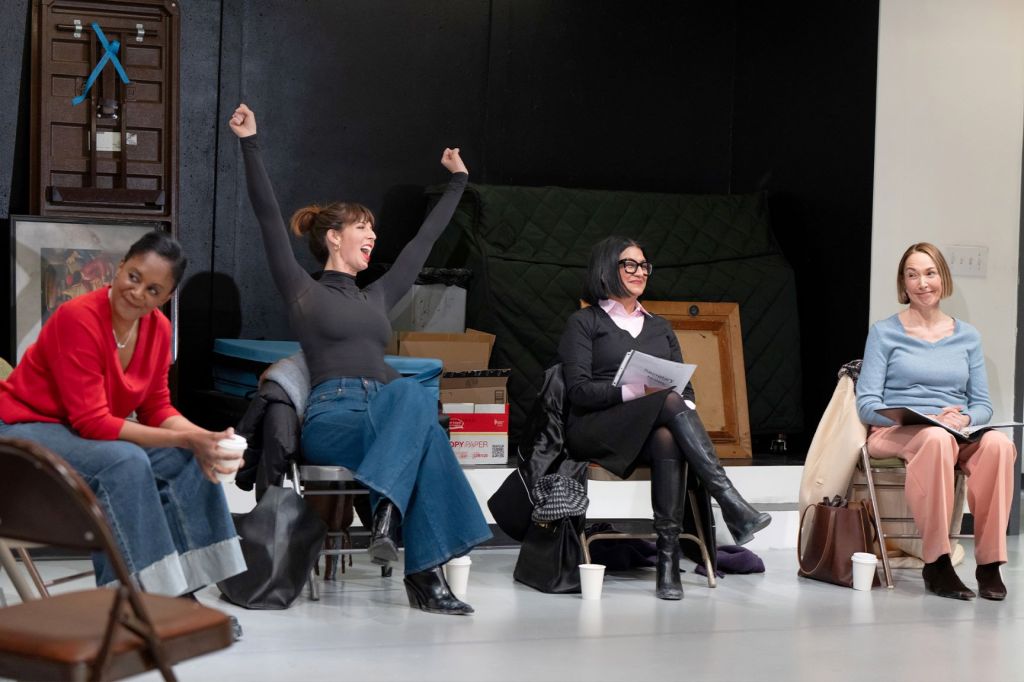 (L to R): April Matthis, Mallory Portnoy, Maria Elena Ramirez, Elizabeth Marvel in 'The Dinosaurs' (Julieta Cervantes)