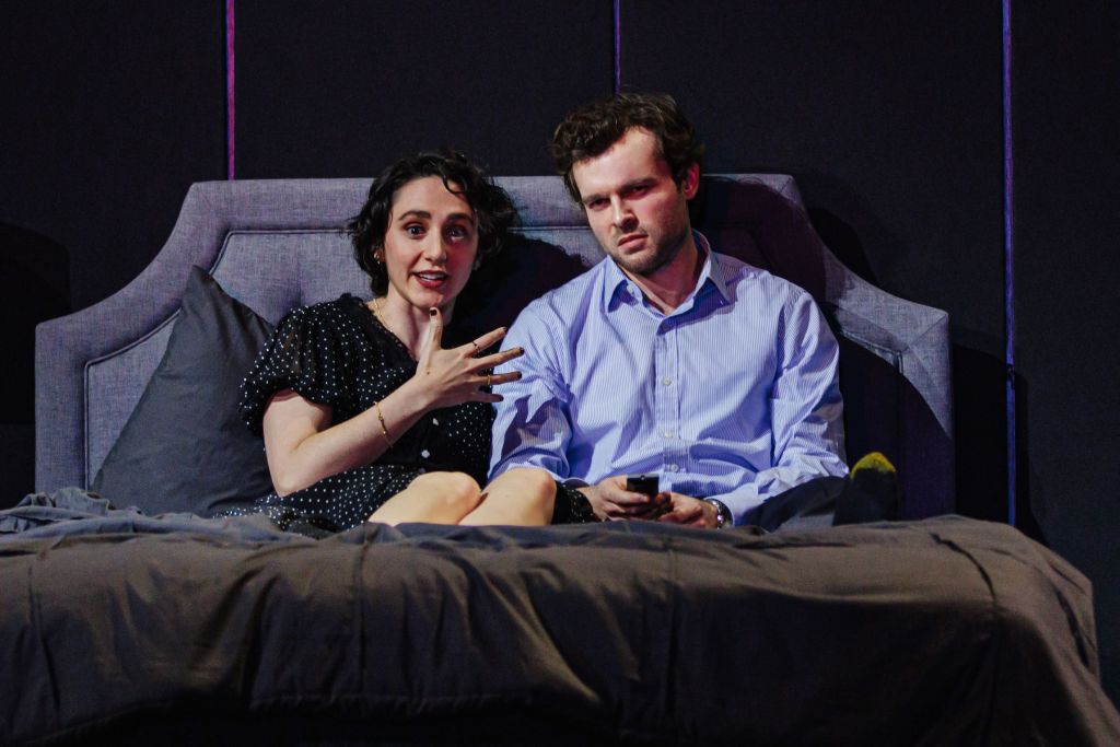 Lauren Patten, Alden Ehrenreich in 'Becky Shaw' (Marc L. Franklin)