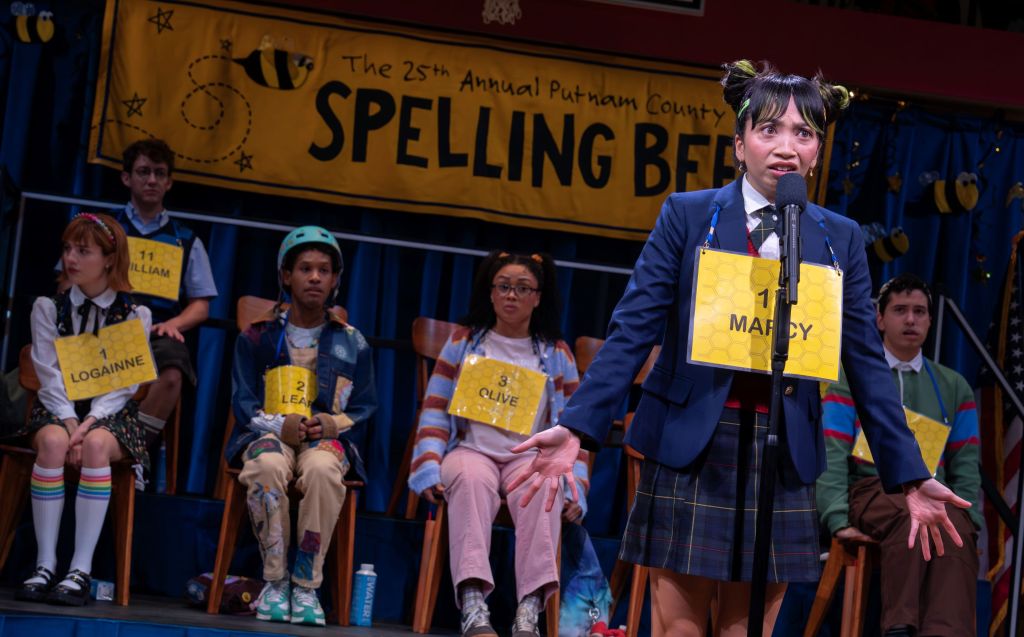Leana Rae Concepcion and cast in 'The 25th Annual Putnam County Spelling Bee' (Joan Marcus)