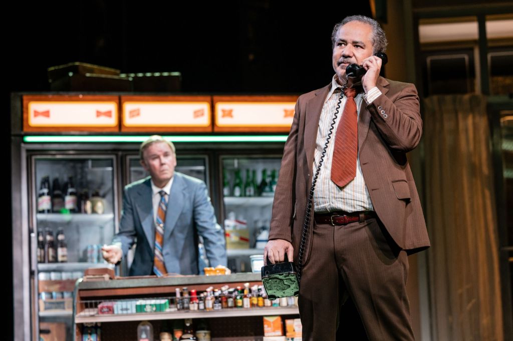 (L to R): Spencer Garrett, Jon Ortiz in 'Dog Day Afternoon' (Matthew Murphy, Evan Zimmerman)