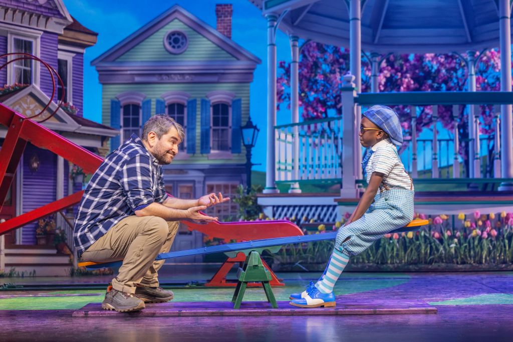 (L to R): Alex Brightman, Ayaan Diop in 'Schhmigadoon!' (© Matthew Murphy and Evan Zimmerman for MurphyMade)