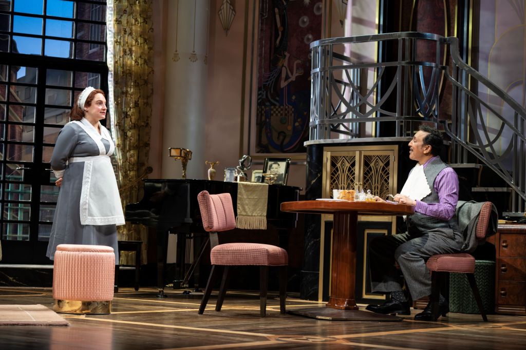 Tracee Chimo, Aasif Mandvi in 'Fallen Angels' (Joan Marcus)