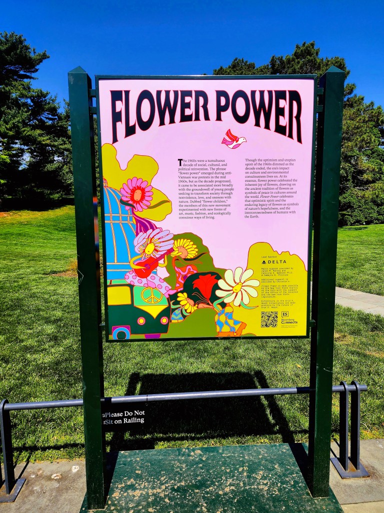 Exhibit signage at NYBG describing the history of the theme against the 1960s and the importance of the theme as it relates to the Garden and our lives today (Carole Di Tosti)