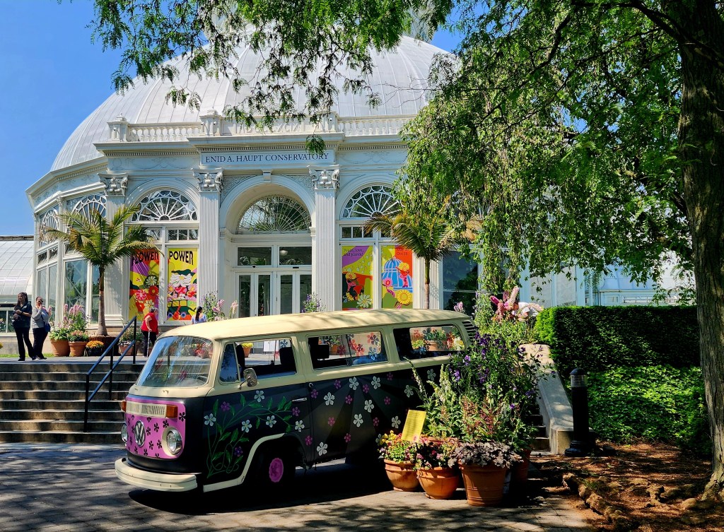 Entrance to 'Flower Power' at the NYBG Enid A. Haupt Conservatoy (Carole Di Tosti)