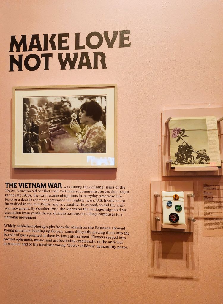 The famous photograph manifests the meme of the time visually, Flower Power at NYBG Mertz Library (Carole Di Tosti)
