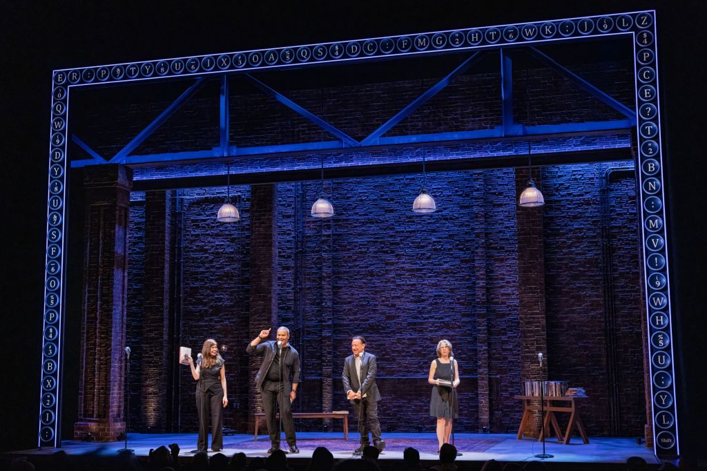 (L to R): Dayle Reyfel, Christopher Jackson, Eugene Pack, Jackie Hoffman in 'Celebrity Autobiography' (Evan Zimmerman for MurphyMade)