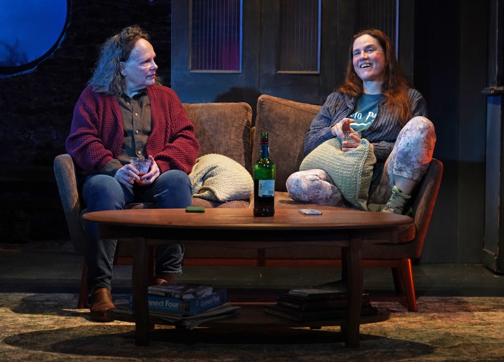 (L to R): Maryann Plunkett, Donna Lynne Champlin in 'The Loved Ones' (Carol Rosegg)