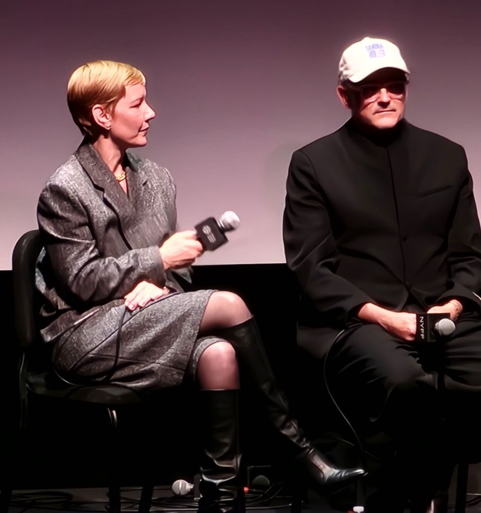 Sandra Hüller, Markus Schleinzer in a Q and A after the screening of 'Rose' at NYFF 2026 (Carole Di Tosti)
