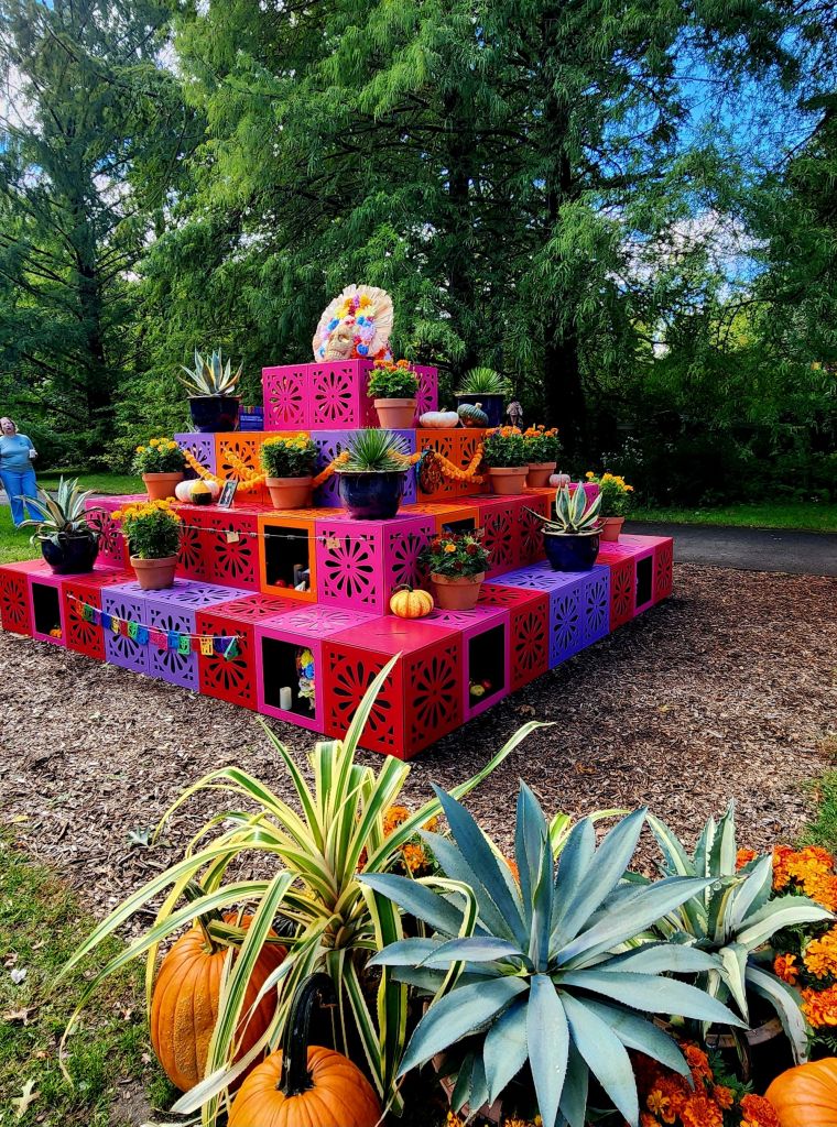 Ofrenda with plants representing fall and Mexico where the day originated, 'Dia de los Muertos,' NYBG (Carole Di Tosti)