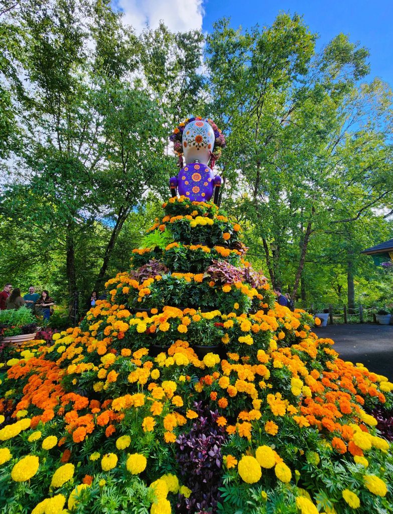 La Catrina detail, 'Dia de Los Muertos', NYBG Everett Children's Adventure Garden (Carole Di Tosti)