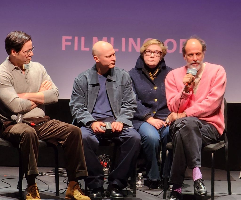 Ike Barinholtze, Yura Borislov, Luca Guadagnino the Q and A after the screening of 'Artificial' at NYFF 2026 (Carole Di Tosti)