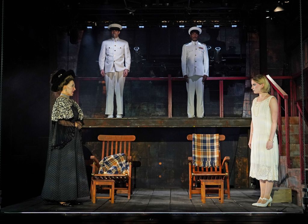 (L to R): Joanna Glusak, Jonathan Cimeni, Nayib Felix, Elizabeth Teeter in 'The Hairy Ape' (Carol Rosegg)