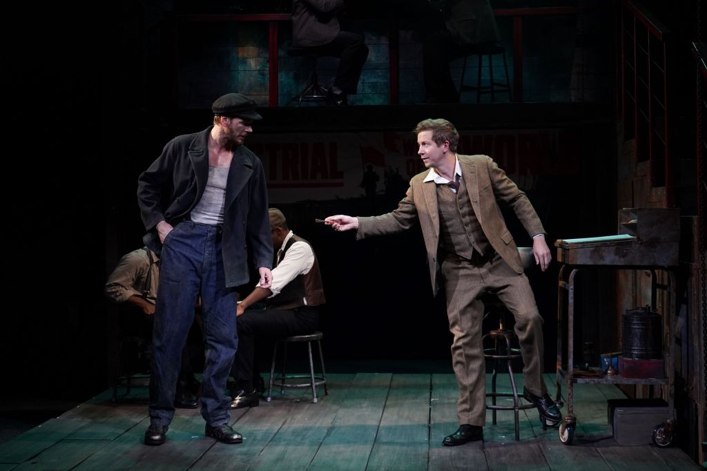 (L to R): Jon Beavers, Adam Petherbridge in 'The Hairy Ape' (Carol Rosegg)